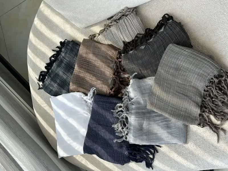 شال نخی کنفی سنگشور از الیاف طبیعی همراه حس راحتی بی‌ نظیر